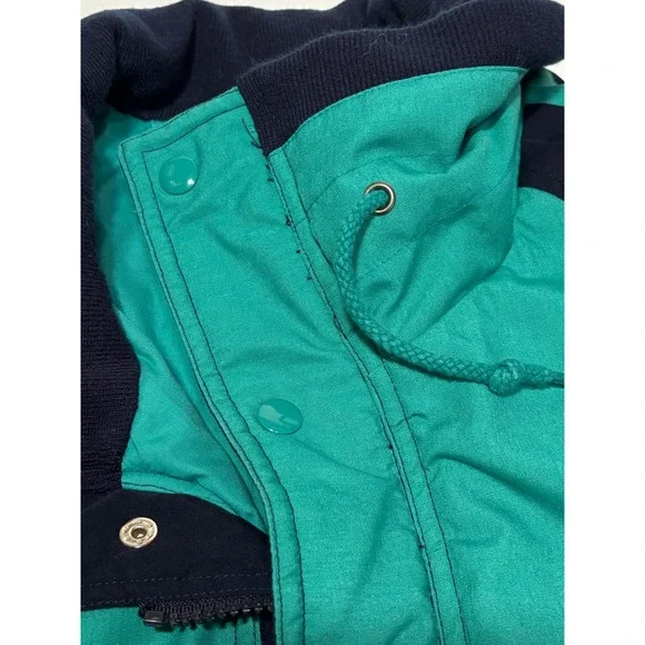 Vintage Ford Motorsport Sportswear Jacket Mens XL Teal Navy Blue Racing Bomber